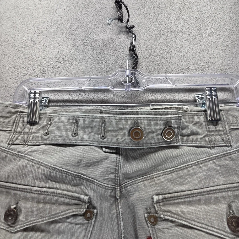 Vintage Levis Engineered Shorts Mens 32 Gray Cinch Back Twisted Jorts Jeans Raw